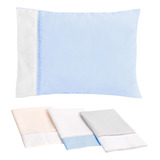 Kit 4 Peças Fronhas P/travesseiro Infantil Mini Cama Azul