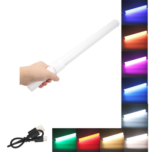 Luz De Relleno Portátil De Mano Led Rgb Todo 9 Color Tubo