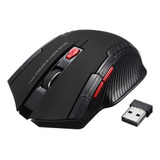Mouse Gamer  Bluetooth Negro Con Rojo Cali 