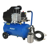 Compresor De Aire Eléctrico Portátil Foy Comp325k Monofásico 25l 1.5hp 127v 60hz Azul