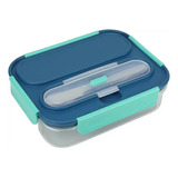 Taper Built Ny Divisiones Gourmet Bento With Utensils & Ice Color Blue