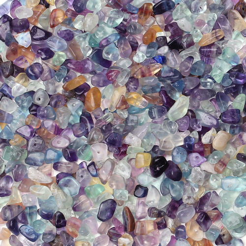 400 Perlas De Piedra Natural Astillada, Cristales De Fluorit