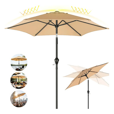 Sombrilla De Playa Jardín 2.1m Exterior Plegable Inclinación,sombrilla De Mesa De Jardín,cubierta,patio,exterior,camping,sombrilla De Sombra Uv Sombrilla De Playa Reforzada | Envío gratis