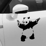 Vinil Para Auto De Panda Con Pistolas