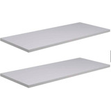 Kit 2 Prateleiras 40x15cm Branco Mdf Suporte Grátis 40152