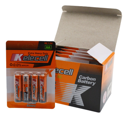 Pack 3x4 Pilas Baterías De Carbono Doble Aa R6 1.5 Voltios