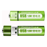 2 Pilhas Recarregável Lítio Aa Usb 1,5v Controle Video Game