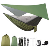 Hamaca De Camping Con Lona Impermeable Y Mosquitera, Portáti