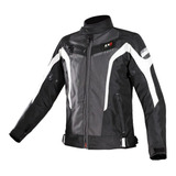 Chaqueta Moto Ls2 Hombre Wolf Negro Gris Oscuro