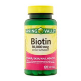 Biotin Spring Valley 10000mcg 120 Softgel Importado
