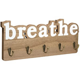 Organizador De Pared Rústico  Breathe  4 Ganchos, 17  ...