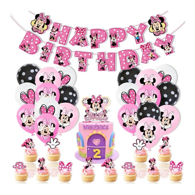 Minnie Globos De Cumpleaños Decoración Kit De Fiesta | Meses sin interés