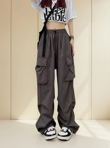 Pantalones Con Cordón Cargo Pants Dama Holgados Moda | MercadoLibre