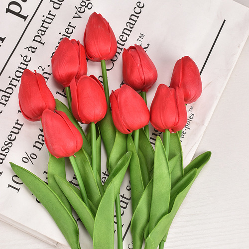 10 X Tulipanes Falsos Real Touch Flores Artificiales