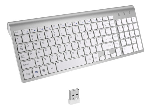 Teclado Inalámbrico Delgado De 2.4g Silencioso Para Pc