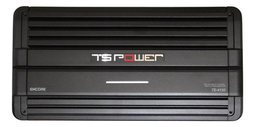 Amplificador 4 Canales Voz Y Bajo 720w. Rms Ts Power Te-4150 Color Negro