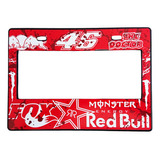 Portaplaca Para Moto Redbull Rojo Premium 22.5 X 16.3cm