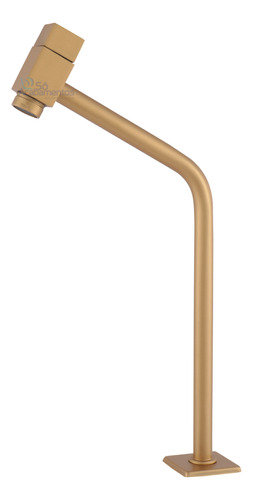 Torneira Banheiro Link Alta Quadrado Dourado Gold 1062 Luxo