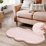 Orinova Alfombra Peluda Lavable Rosa Para Sala De Estar, Alf