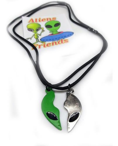 Colar Best Friends Alien Et Alienigena Da Amizade 2 Partes 