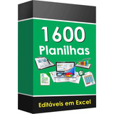 1600 Planilhas Excel  Frete Grátis - 100% Editáveis Promoção