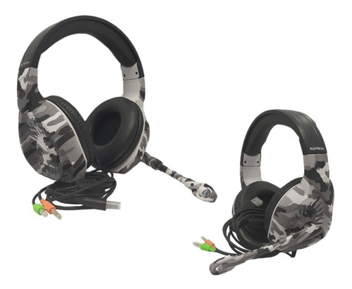 Fone De Ouvido Gamer Headset Kapbom Camuflado Block Noise 