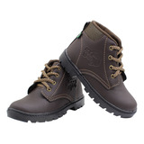 Bota Botinha Infantil Gibizinho Masculina Baby Coturno Café