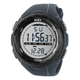 Reloj Deportivo Digital Burk 1025 Luz Led Alarma Cronometro! Color De La Malla Gris