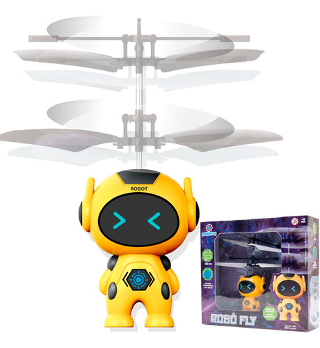 Drone Robo Infantil Brinquedo Sensor Robô Criança Voador