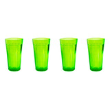 Copo Long Drink Americano Verde 450ml - 4 Unidades