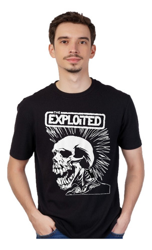 Remera Exploited Calavera - Manga Corta Unisex - Varios Rock