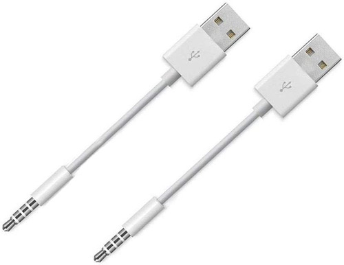 Cable Usb A 3.5mm, 2 Pack/blanco