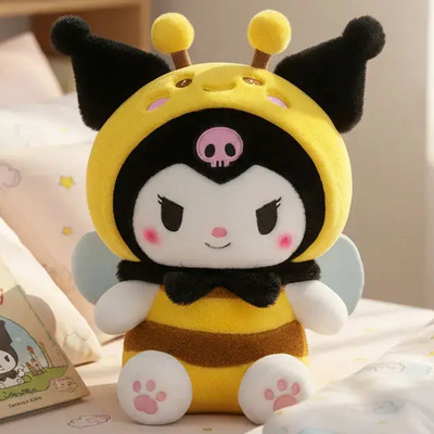 Peluche De Kuromi Disfrazada De Abejita Color Amarillo 35cm | MercadoLibre