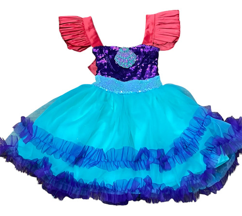 Vestido Disfraz De La Sirenita Con Detalles De Lentejuela