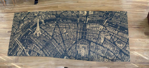 Mesa De Jantar - Estampa Do Mapa De Paris