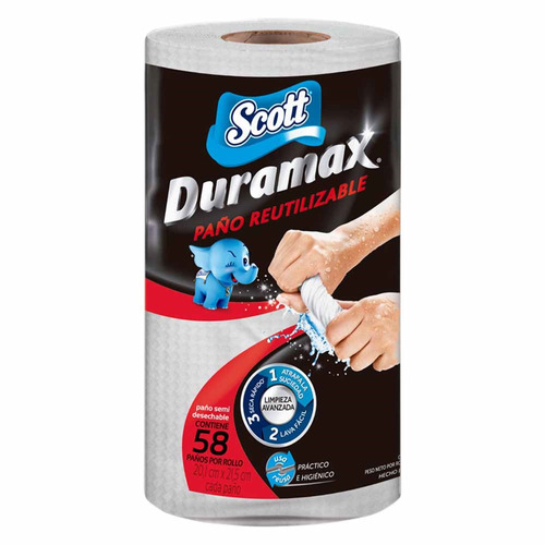 Paño De Limpieza Scott Duramax Reutilizable Blanco 58 u