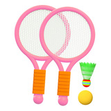 Juego De Tenis De Bádminton Para Niños, Raqueta De Rosa