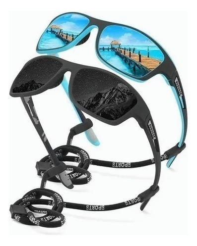 L 2pcs Gafas De Sol Hombre Polarizadas Pesca Viajes