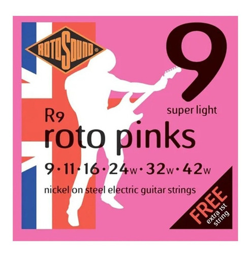 Cuerdas Rotosound 09 Super Light Roto Pinks