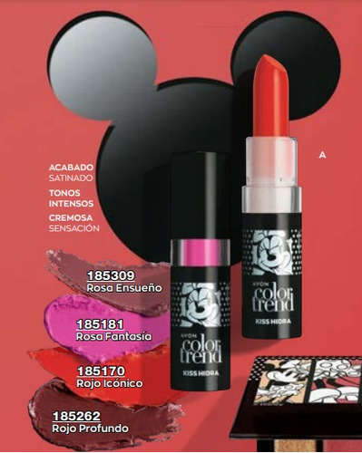 Avon Color Trend: Cuarteto Labiales Minnie Mouse