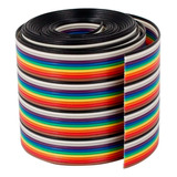 Rollo 10 Metros Cable Plano Color 40 Conductores 28awg 