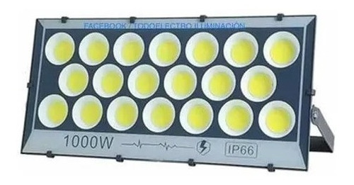 Tecnopro Foco Led Reflector De 1000 Watt Ip66 Exterior Impermeable Color De La Carcasa Gris Oscuro