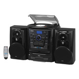 Jensen Jmc1250 Bluetooth 3-speed Stereo Turntable And 3 Cd