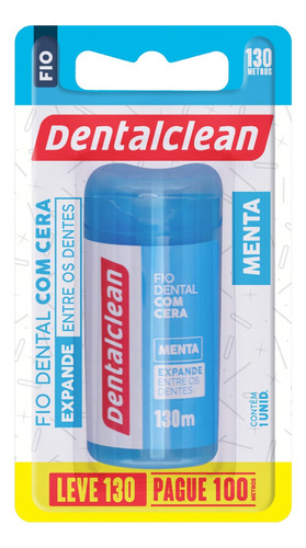 Fio Dental Com Cera Menta Dentalclean Leve 130m Pague 100m