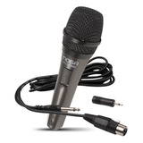 Microfono Para Karaoke Dinamico Con Cable Canon De 3 Metros