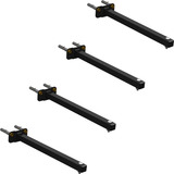 4 Suportes Refletor Led Base Reta Banner Fachada Haste 70 Cm