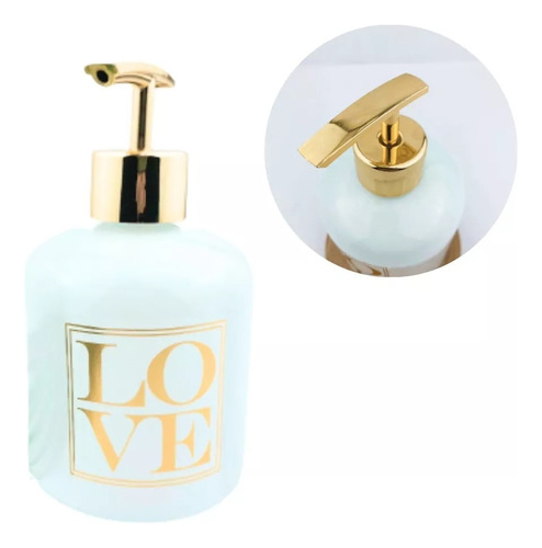 Dispenser Jabon Liquido Ceramica Deco Baño Love Trendy 