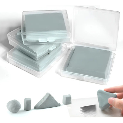4pzs Goma Moldeable Borrador Para Arte Y Dibujo Con Estuche | MercadoLibre