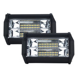 Par De Faros 24 Leds Luz Fija Y Estrobo Blanco Tunelight 96w