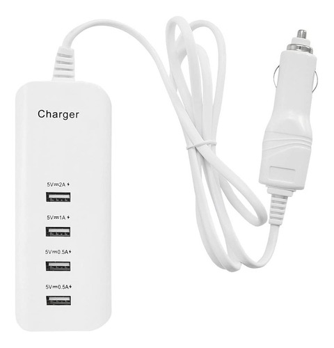 Cargador Toma 4 Puertos Usb Adaptador Para Auto 5v